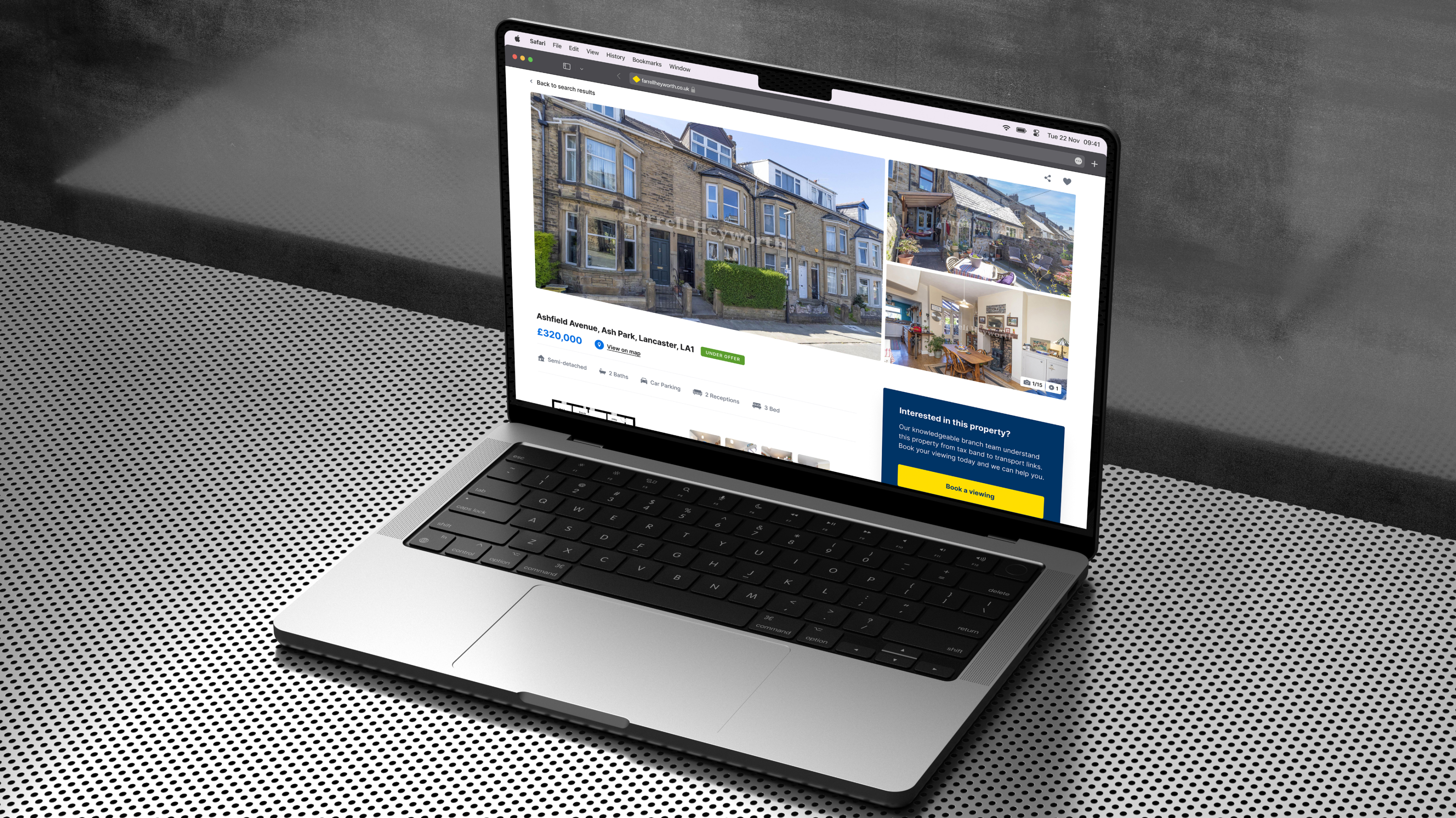 Desktop view of Farrell Heyworth website