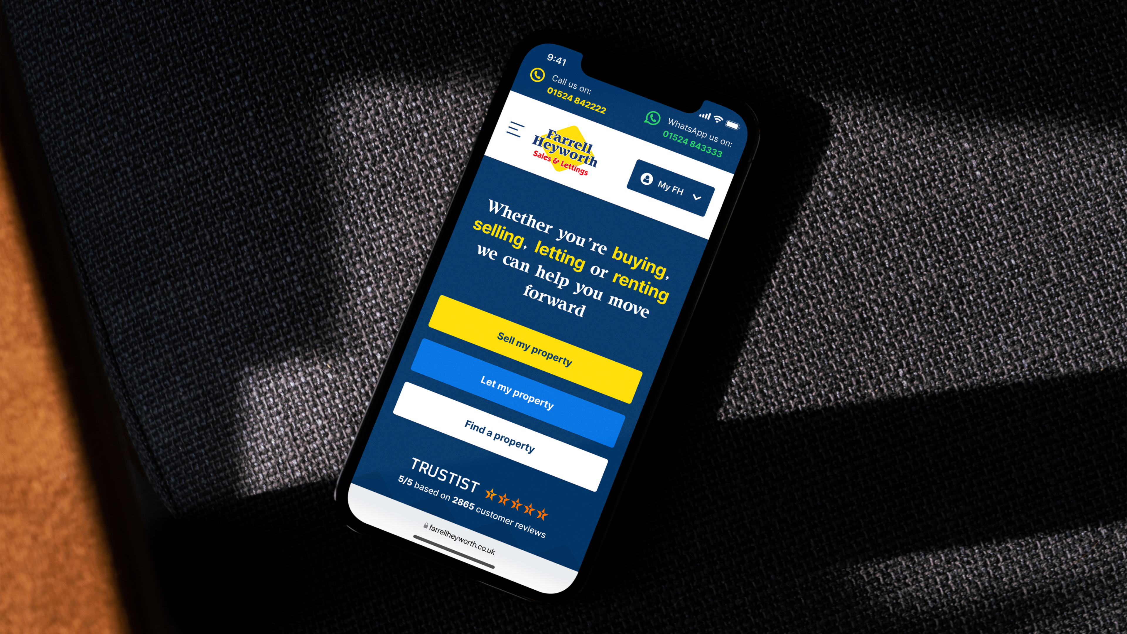 Mobile view of Farrell Heyworth website