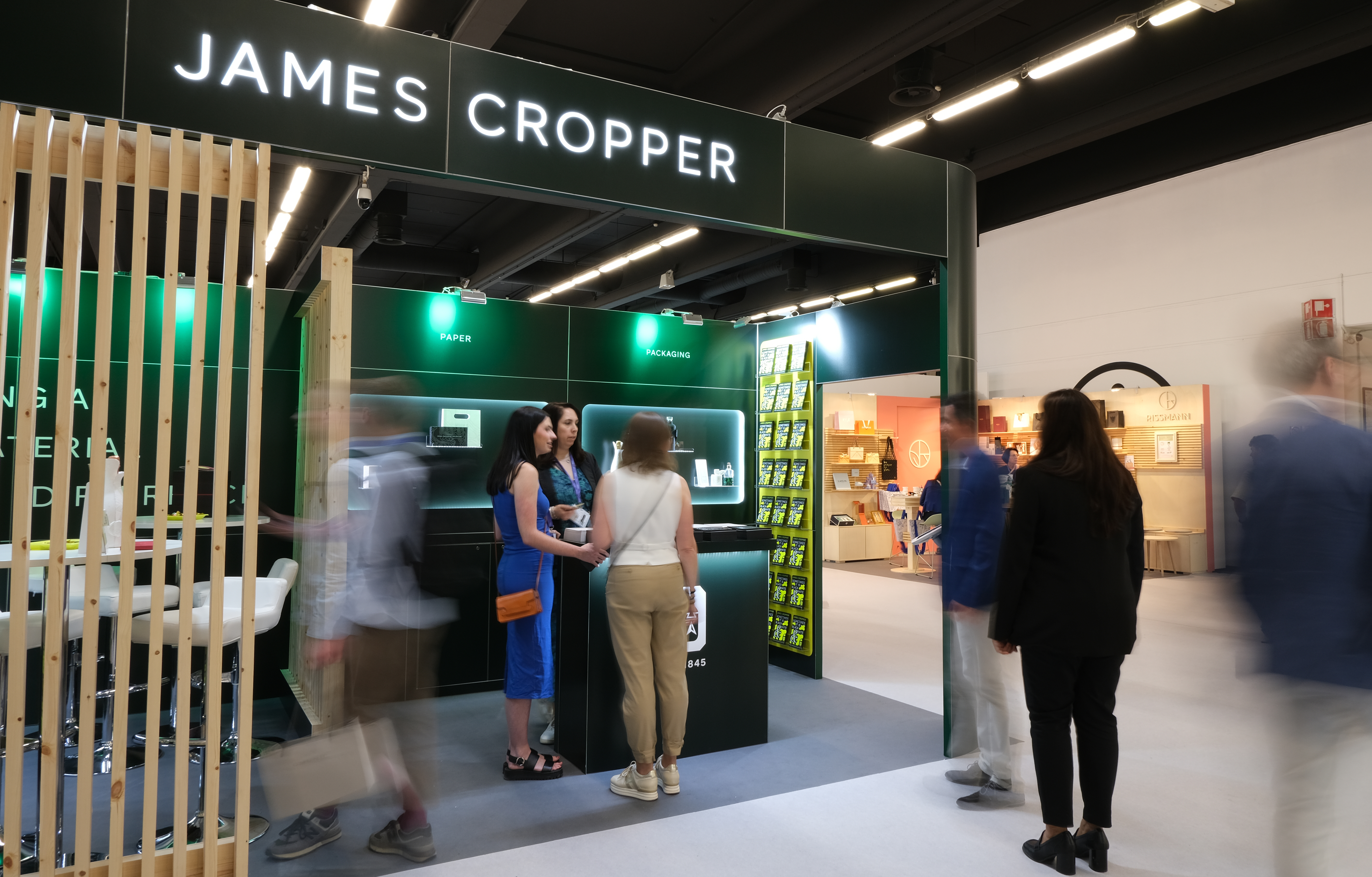 The exhbition stand in Milan - as busy as ever