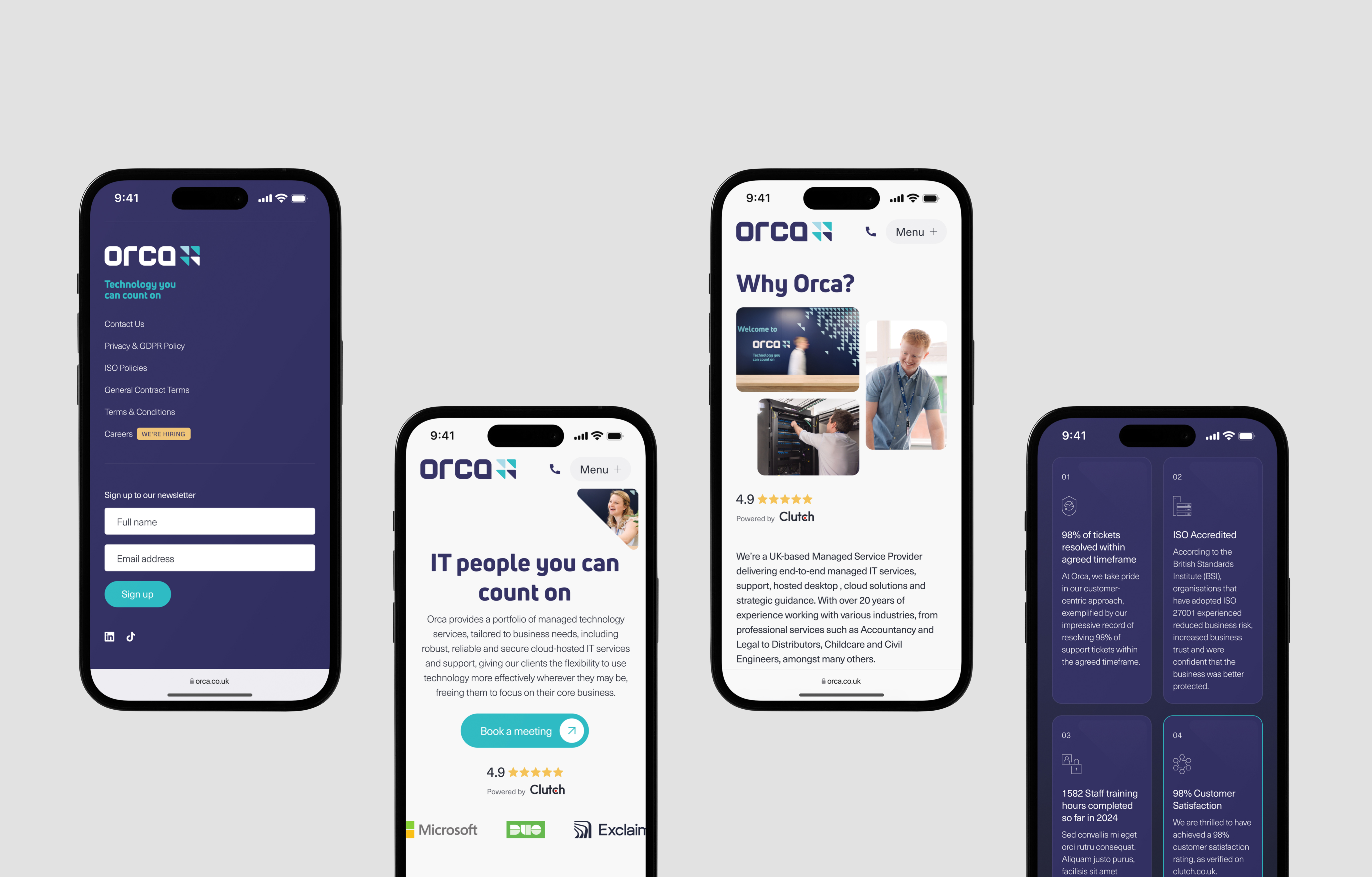 Orca – Mobile Website Design
