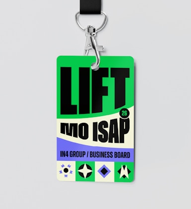 Lanyard from the LIFT26 event - with speaker Mo Isaps name