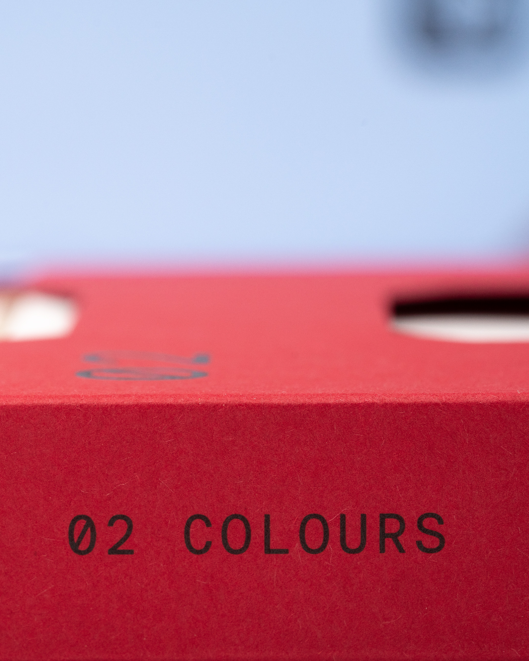 Close up detail of swatch box number 2 - colours.