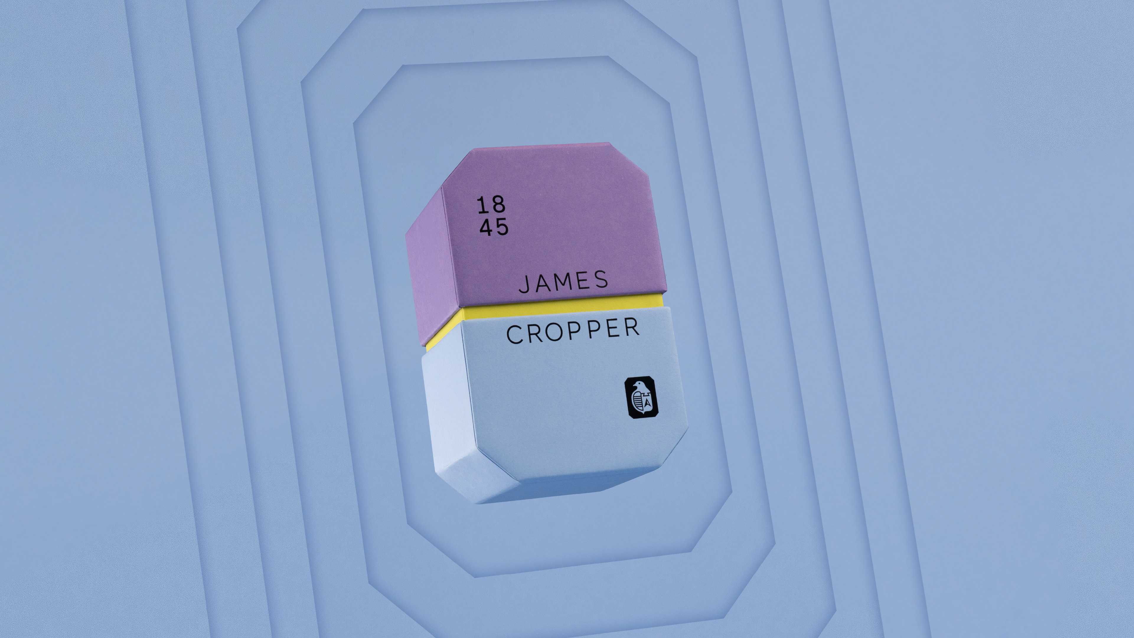Purple and Blue Paper Portal by James Cropper. Designed by EXP.