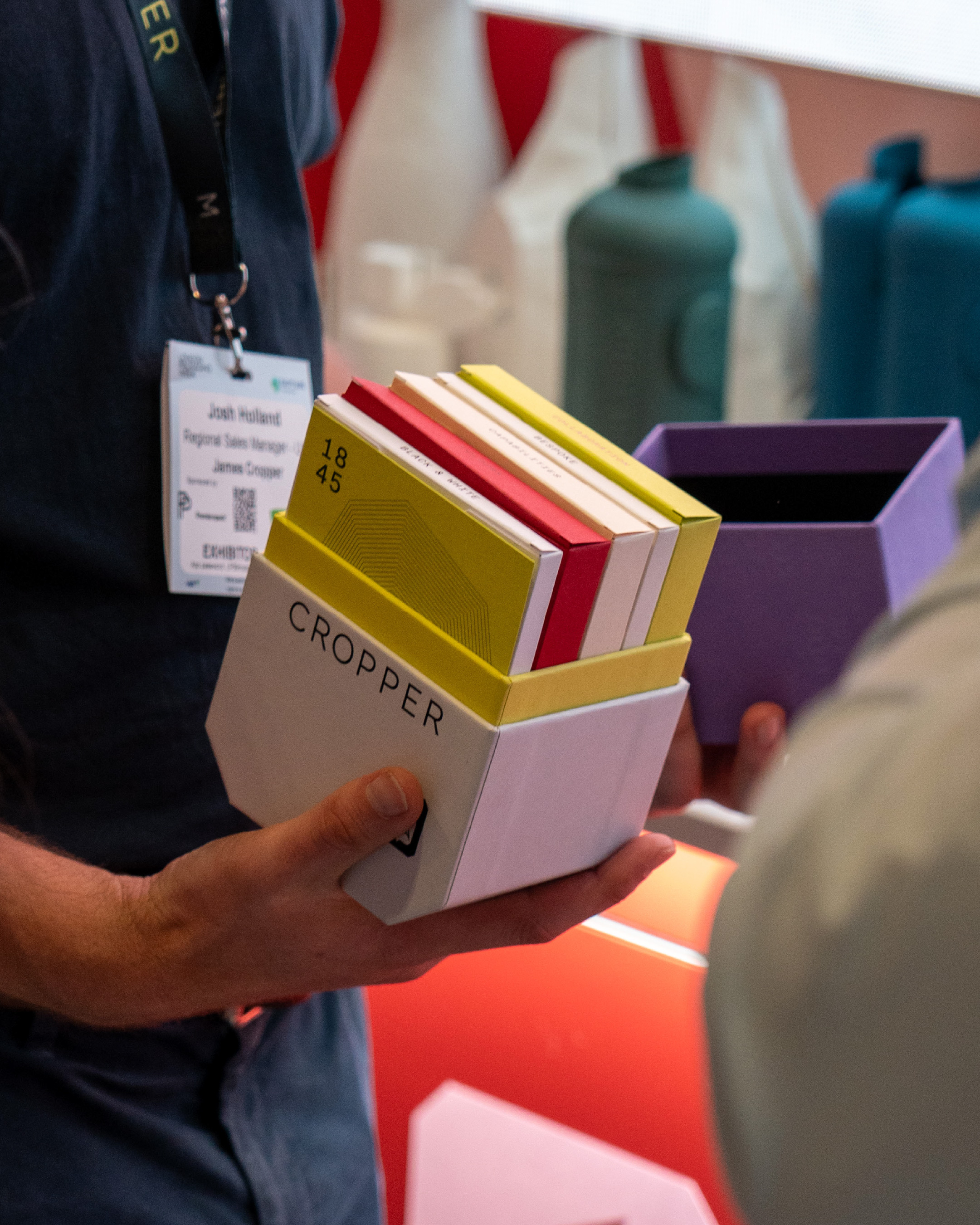 The Paper Portal, launched at London Packaging Week, for James Cropper. Designed by EXP.